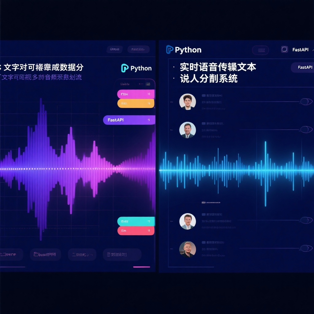 Python实时本地语音转文本与说话人分离：FastAPI服务与Web界面