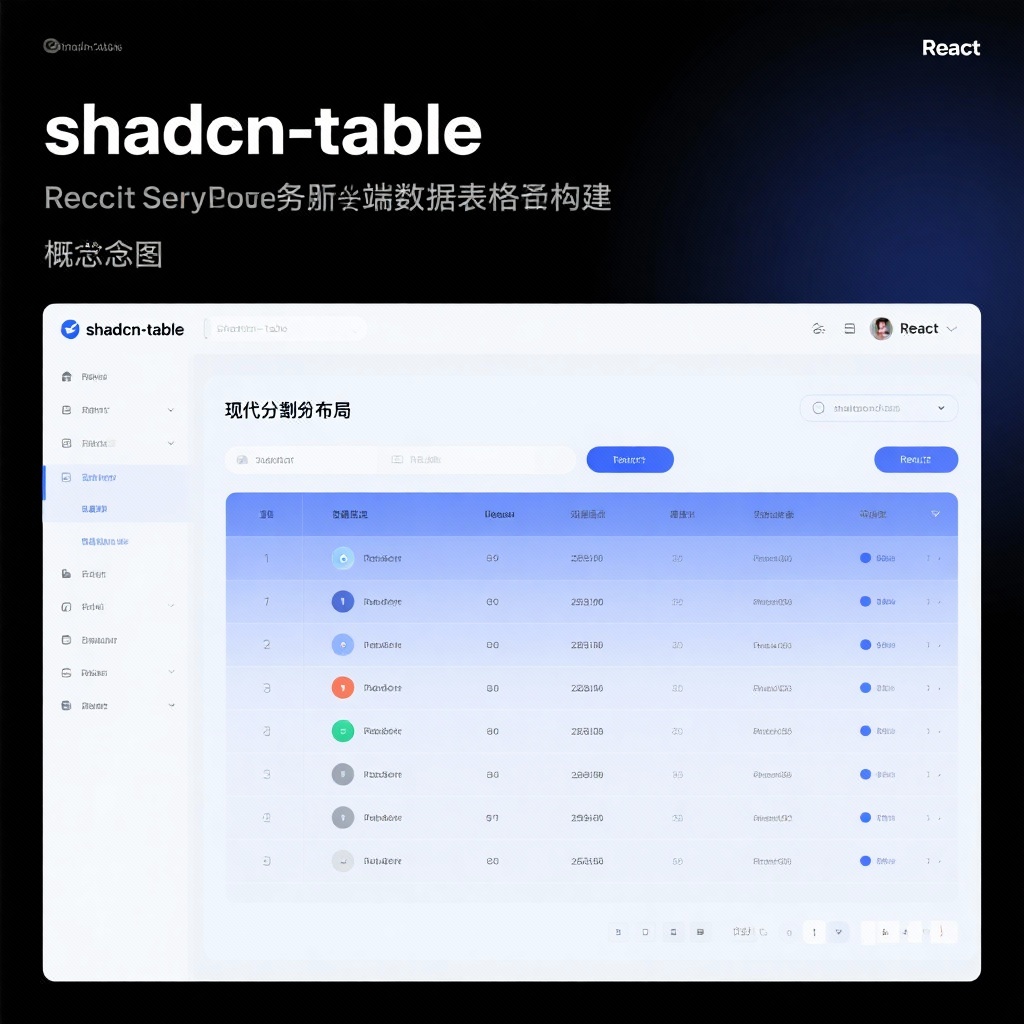 shadcn-table教程：快速构建带排序筛选的React服务端表格