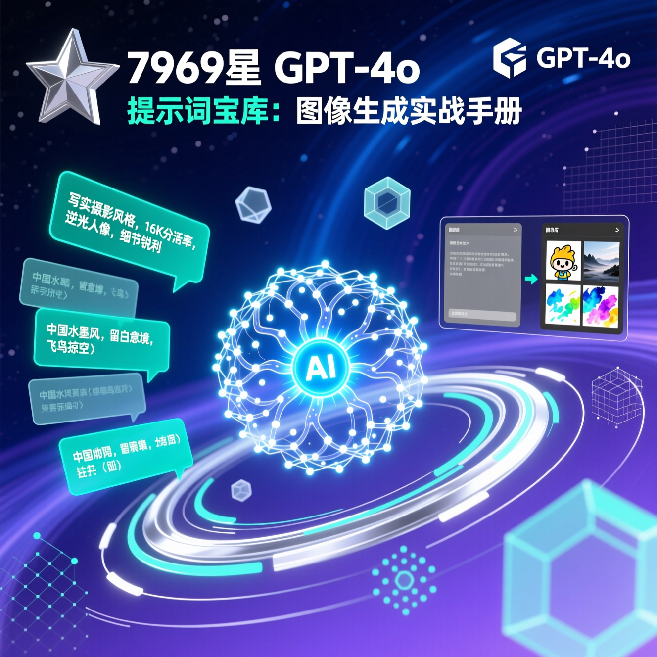 7969 星 GPT-4o 提示词宝库：图像生成实战手册