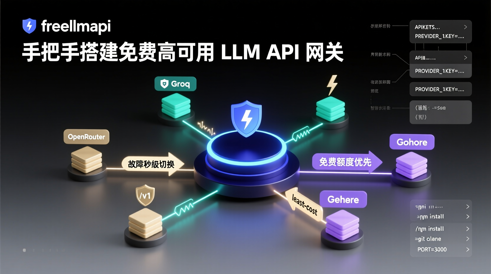 手把手搭建免费高可用 LLM API 网关