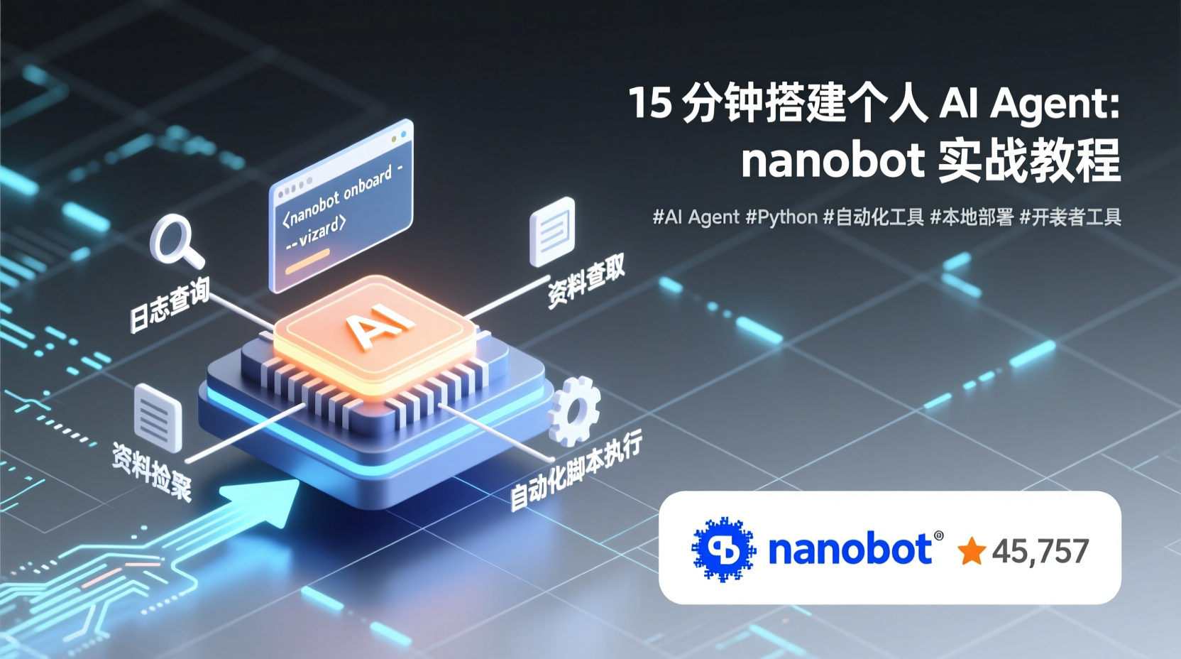 15 分钟搭建个人 AI Agent：nanobot 实战教程