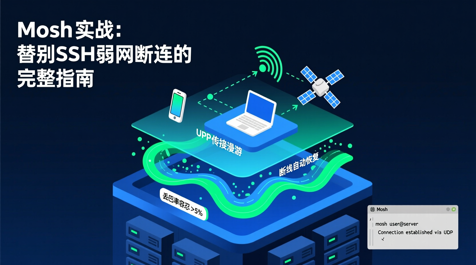 Mosh实战：告别SSH弱网断连的完整指南