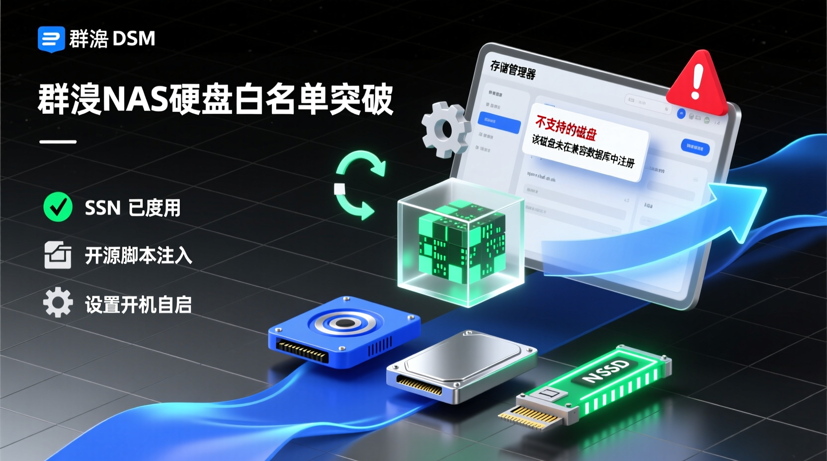 10分钟突破群晖硬盘白名单